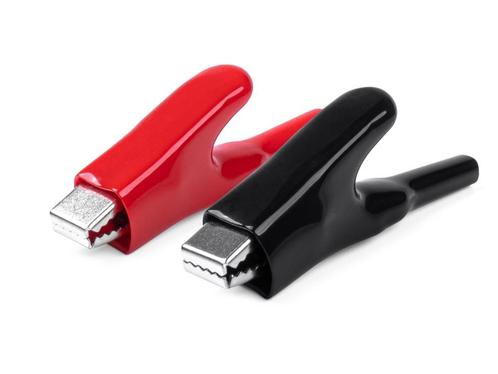 Krokodillenbek klemmen - 75mm - 25A - Rood/zwart - 2 stuks, Auto diversen, Autogereedschap, Nieuw, Ophalen of Verzenden