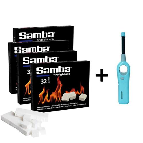 Samba Aanmaakblokjes Wit - Kerosine - 4 x 32 Stuks Inclus..., Tuin en Terras, Barbecue-accessoires, Nieuw, Ophalen of Verzenden