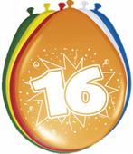 Ballonnen 16 Jaar 30cm 8st, Hobby en Vrije tijd, Feestartikelen, Verzenden, Nieuw