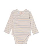 HEMA Newborn meegroei overslagromper strepen ecru, Verzenden, Nieuw