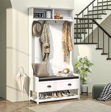 Kapstok met Schoenenbank en Lades – 2-in-1 Halmeubel met Hak beschikbaar voor biedingen