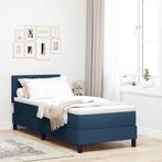 vidaXL Boxspring bed met matras met hoofdeinde Blauw 80 x, Verzenden, Nieuw, Blauw, Stof