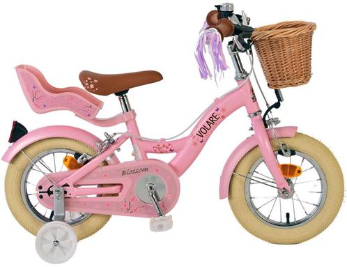 Volare Blossom Kinderfiets - Meisjes - 12 inch - Roze - Twee, Fietsen en Brommers, Fietsen | Meisjes, 14 inch of minder, Nieuw