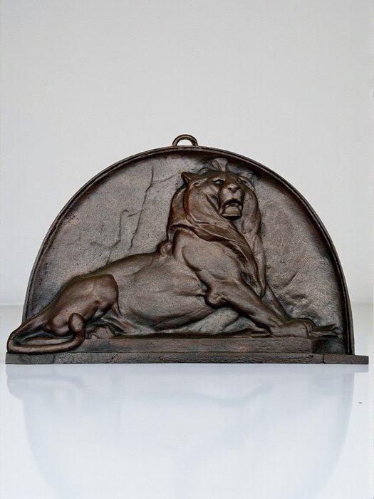 Wandbord - Lion of Belfort - Brons - Auguste Barthold (1834), Antiek en Kunst, Curiosa en Brocante