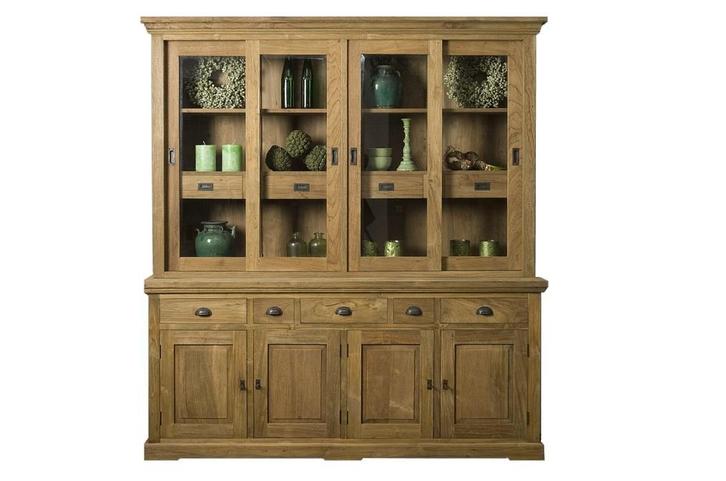 Vitrinekast in teak hout, Huis en Inrichting, Kasten | Overige