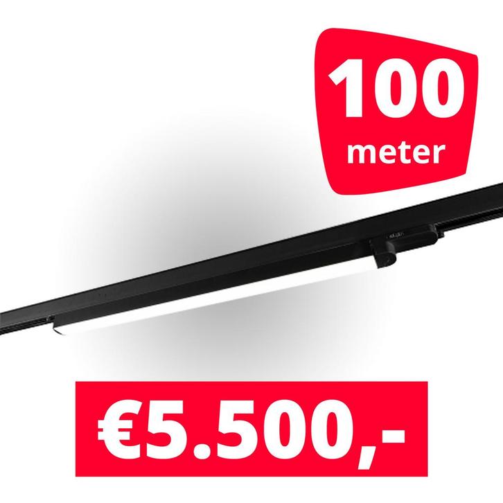 50x LED Railverlichting TL Linear Black spots + 100M rails, Zakelijke goederen, Kantoor en Winkelinrichting | Winkel en Inventaris