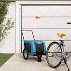 vidaXL Hondenfietstrailer oxford stof en ijzer blauw en, Verzenden, Nieuw