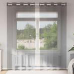 vidaXL Gordijnen voile met doorvoertules 2 st lichtbruin, Huis en Inrichting, Stoffering | Gordijnen en Lamellen, Verzenden, Nieuw