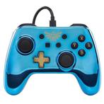 Nintendo Switch Wired Controller Blauw Chrome - PowerA, Ophalen of Verzenden, Zo goed als nieuw