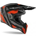Crosshelm Airoh Wraap - Grijs / Oranje - MAAT XL (61-62cm), Motoren, Kleding | Motorhelmen, Verzenden, Nieuw met kaartje, XL, Offroadhelm