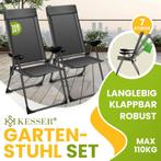 Tuinstoelen verstelbaar - Ligstoel - Set van 2 - Antraciet -, Tuin en Terras, Verzenden, Nieuw