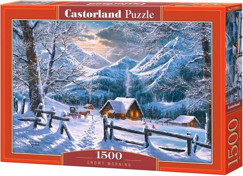 Snowy Morning Puzzel (1500 stukjes) | Castorland - Puzzels, Hobby en Vrije tijd, Denksport en Puzzels, Nieuw, Verzenden