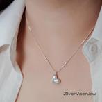 925 Zilveren hart medaillon, Sieraden, Tassen en Uiterlijk, Kettinghangers, Verzenden, Nieuw, Zilver