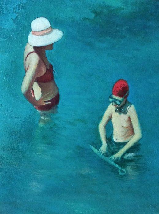 Giuseppe jobin Tanzi - Je vais, Antiek en Kunst, Kunst | Schilderijen | Modern