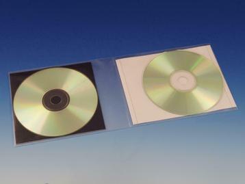 100 Plastic hoesjes voor Dubbel CD's - Ruimtebesparend