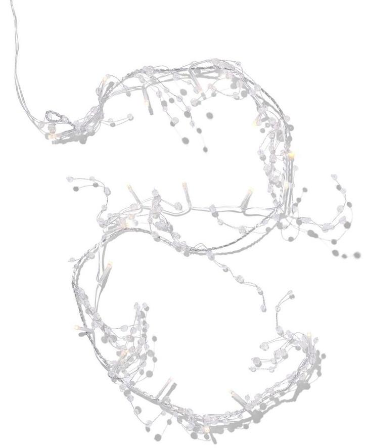 HEMA Lichtsnoer 1.2 m met 20 LED lampjes parel voor binnen, Diversen, Kerst, Nieuw, Verzenden