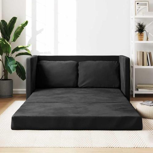 vidaXL Slaapbank vloermodel 2-in-1 122x204x55 cm fluweel, Huis en Inrichting, Banken | Bankstellen, Nieuw, Minder dan 150 cm, Stof