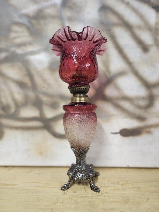 Olielamp - Kristal, Glas, Legering..., Antiek en Kunst, Curiosa en Brocante