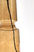 2dekans | Light & Living Tafellamp Labin – Bruin Glas – 39, Ophalen of Verzenden, Zo goed als nieuw