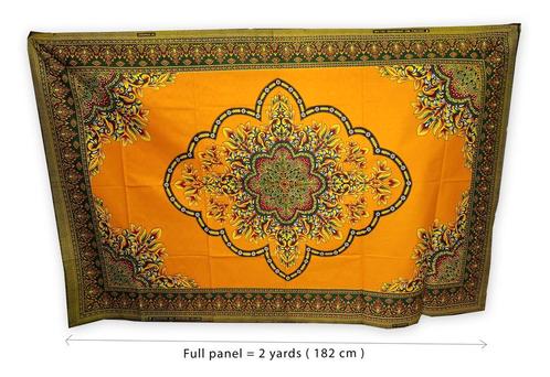 Afrikaanse print stof - Geel-Oranje Java Design Dashiki stof, Hobby en Vrije tijd, Stoffen en Lappen, Nieuw, Ophalen of Verzenden