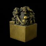 Schildpad, Draak zegel 1.9 kg - Brons - China - Eind 20e