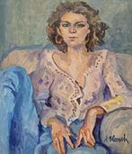 Xavier Blanch Pla (1918-1999) - NO RESERVE - La espera, Antiek en Kunst, Kunst | Schilderijen | Klassiek