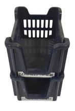 Magazijnbak grijpbak 30x20x16, stapelbaar, donkerblauw,, Doe-het-zelf en Verbouw, Ophalen of Verzenden, Gebruikt