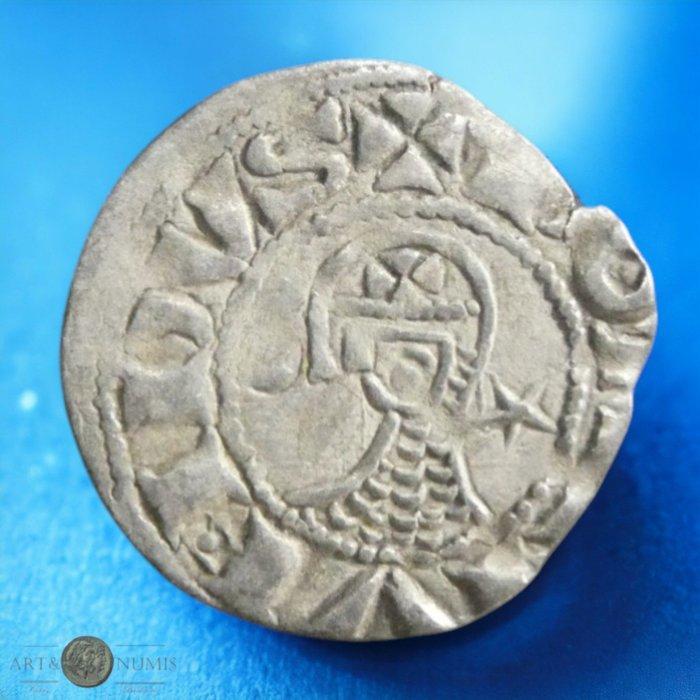 . Kruistochten Bohémond III. Denier 1163-1201 AD Antioche, Postzegels en Munten, Munten | Europa | Niet-Euromunten