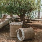 Grote wasmand ronde opbergmand plantenmand geweven van natuu, Huis en Inrichting, Verzenden, Nieuw