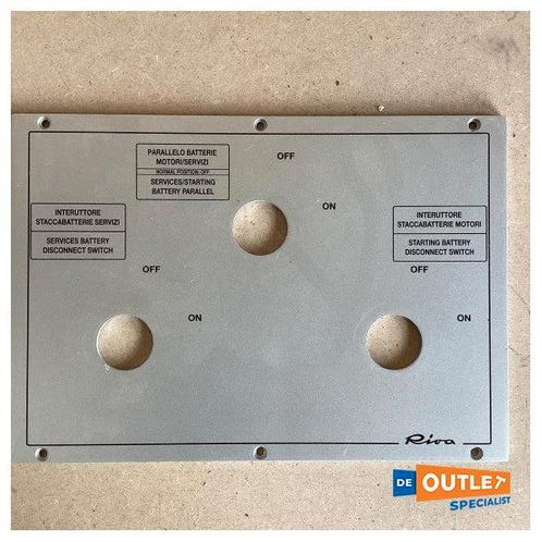 Bieden: Riva battery switch panel plate silver, Watersport en Boten, Bootonderdelen, Elektra en Verlichting, Nieuw, Zeilboot of Motorboot
