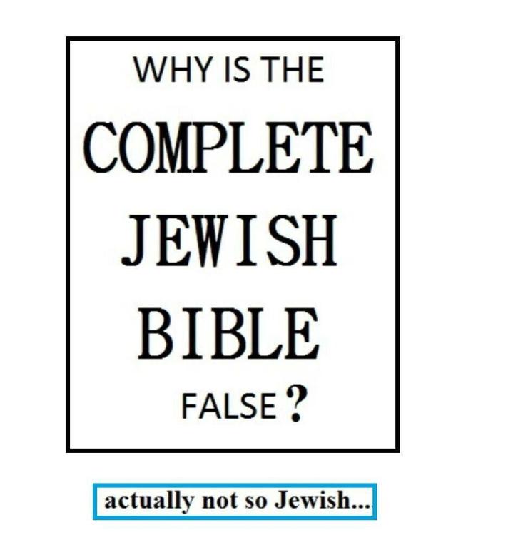 Why is the Complete Jewish bible not so Jewish?, Boeken, Godsdienst en Theologie, Nieuw, Christendom | Protestants, Jodendom
