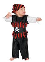 Piraten Kostuum Rood Zwart Baby, Kinderen en Baby's, Carnavalskleding en Verkleedspullen, Nieuw, Verzenden