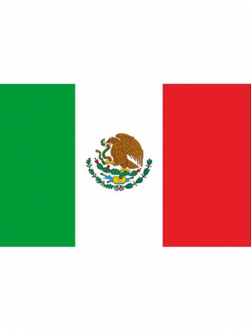 Mexicaanse vlag 90x150cm, Hobby en Vrije tijd, Feestartikelen, Nieuw, Ophalen of Verzenden