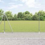 vidaXL Hekpalen met Basisplaten - 52 Stuks Ø32mm 68,5cm van, Verzenden, Nieuw