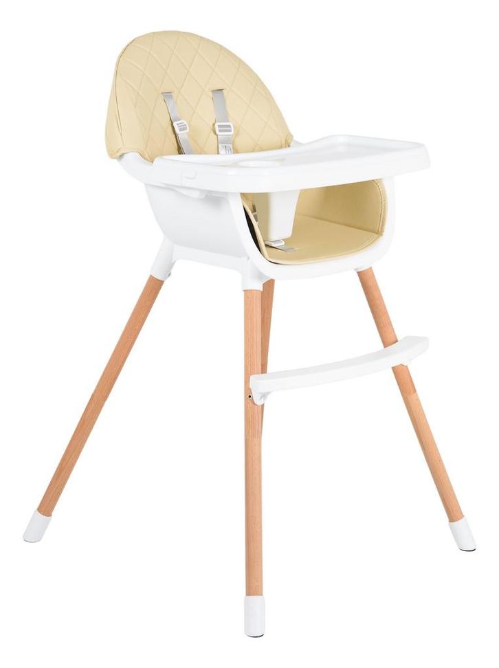 Cangaroo Gelato Beige 2-in-1 Houten Kinderstoel, Kinderen en Baby's, Kinderstoelen, Nieuw, Verzenden