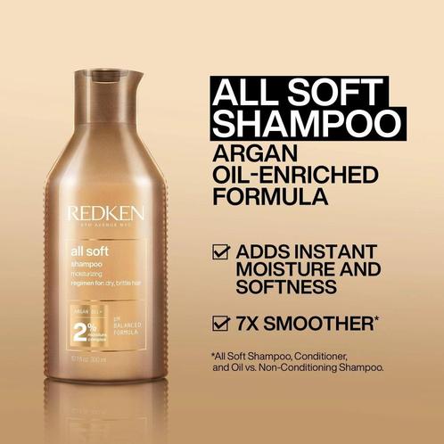Redken All Soft Argan Oil Shampoo 500ml, Sieraden, Tassen en Uiterlijk, Uiterlijk | Haarverzorging, Shampoo of Conditioner, Nieuw