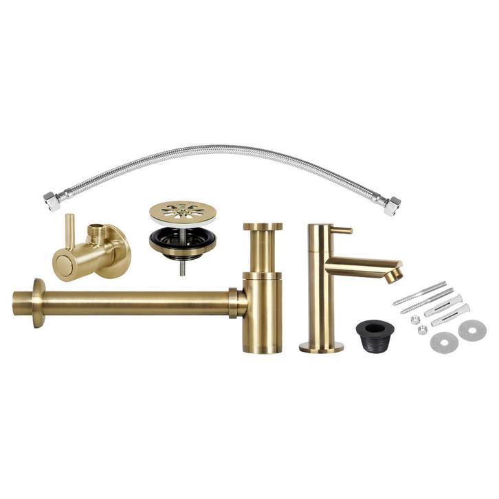 Fonteinkraan Installatie Set Differnz Mix Mat Goud, Doe-het-zelf en Verbouw, Sanitair, Kraan, Nieuw, Ophalen of Verzenden