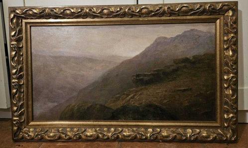 Franse school (XIX) - Paisaje de montagne - NO RESERVE, Antiek en Kunst, Kunst | Schilderijen | Klassiek