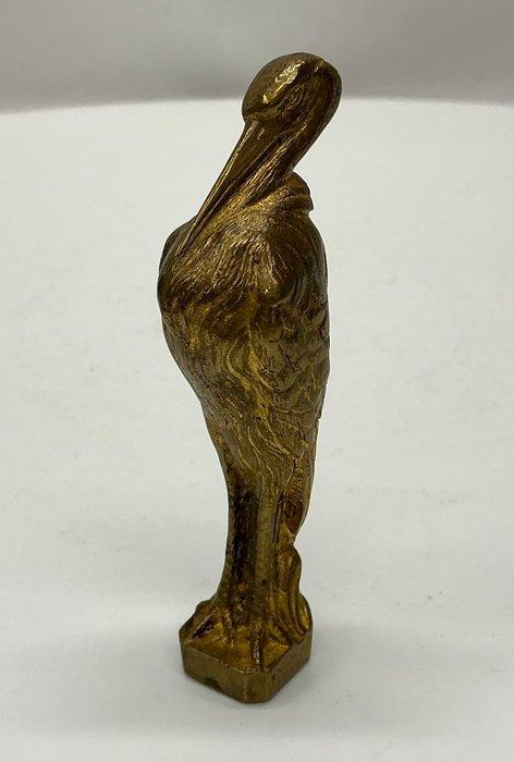 Bronzen lakzegel – Ooievaar – gesigneerd Maurice Frécourt, Antiek en Kunst, Kunst | Designobjecten