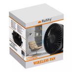 Ruhhy draadloze ventilator zwart met USB oplaadbare batte..., Witgoed en Apparatuur, Ophalen of Verzenden, Nieuw