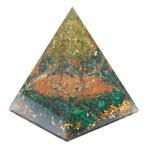 Orgonite Piramide Malachiet &amp; Peridoot Edelsteen Boompje