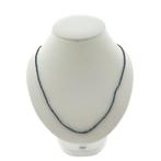 Kralenketting van blauwe moissanite met gouden slot, Sieraden, Tassen en Uiterlijk, Kettingen, Gebruikt, Overige kleuren, Ophalen of Verzenden