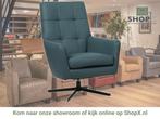 Leren draaifauteuil Central - Toledo Whale (blauw/grijs), Huis en Inrichting, Fauteuils, Nieuw, Ophalen of Verzenden, 75 tot 100 cm