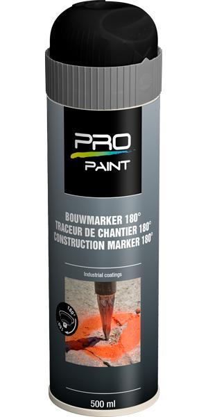 Pro paint bouwmarker 180 500 ml, zwart, Doe-het-zelf en Verbouw, Verf, Beits en Lak, Nieuw, Verzenden