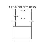 Leren elementenbank Flow - cl 90 arm links, Nieuw, Leer, Ophalen of Verzenden, Rechte bank