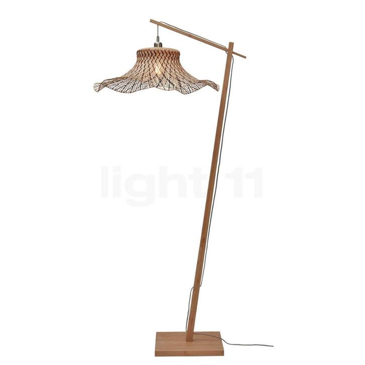 Good & Mojo Ibiza Vloerlamp, natuur/zwart - 65 cm, Huis en Inrichting, Lampen | Vloerlampen, Nieuw, Verzenden