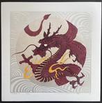 Large original woodblock print - Dragon 8 - Hajime Namiki, Antiek en Kunst