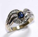 Ring - 18 karaat Geel goud, Witgoud - 0.81ct. tw. Saffier -, Sieraden, Tassen en Uiterlijk, Ringen, Nieuw