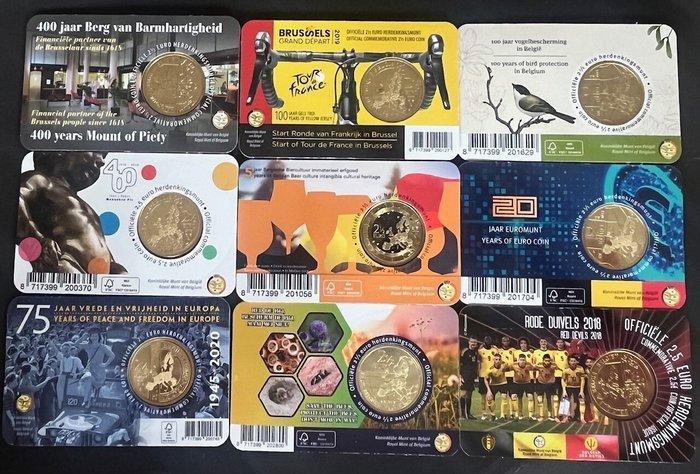België. 2 1/2 Euro 2018/2024 (9 verschillende) Franse, Postzegels en Munten, Munten | Europa | Euromunten
