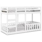vidaXL Stapelbed 90x190 cm massief grenenhout wit, 90 cm, Eenpersoons, Verzenden, Wit